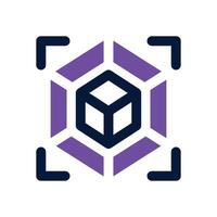 3d duotone icon. Sleek and modern icon for websites and mobile apps. vector