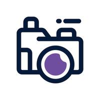 camera dual tone icon. Sleek and modern icon for websites, mobile apps, marketing materials, and corporate design. Fully scalable and ready to use. vector