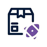 fast shipping dual tone icon. Sleek and modern icon for websites and mobile apps. vector