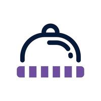 wool hat dual tone icon. Sleek and modern icon for websites and mobile apps. vector