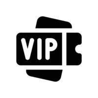 vip glyph icon. Strong and solid icon for websites and mobile apps. vector
