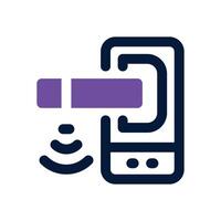 smart door dual tone icon. Sleek and modern icon for websites and mobile apps. vector