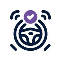 autopilot duotone icon. Sleek and modern icon for websites and mobile apps. vector