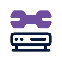 server maintenance duotone icon. Sleek and modern icon for websites and mobile apps. vector