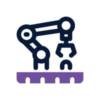 robot arm duotone icon. Sleek and modern icon for websites and mobile apps. vector
