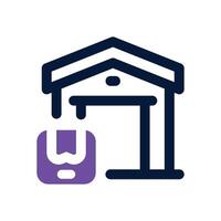 delivery warehouse dual tone icon. Sleek and modern icon for websites and mobile apps. vector
