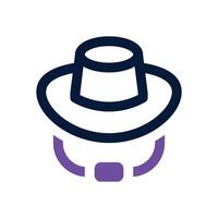 hat dual tone icon. Sleek and modern icon for websites and mobile apps. vector