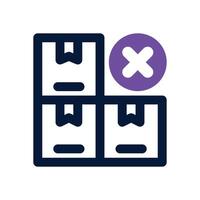 out of stock duotone icon. Sleek and modern icon for websites and mobile apps. vector