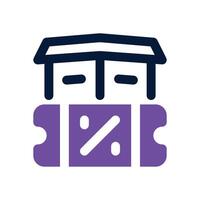 voucher dual tone icon. Sleek and modern icon for websites and mobile apps. vector