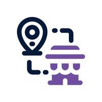 store location duotone icon. Sleek and modern icon for websites and mobile apps. vector
