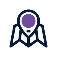 location duotone icon. Sleek and modern icon for websites and mobile apps. vector