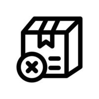 delivery cancelled line icon. Clean and minimalist icon for websites and mobile apps. vector
