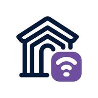smart home duotone icon. Sleek and modern icon for websites and mobile apps. vector
