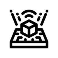 augmented reality line icon. Clean and minimalist icon for websites and mobile apps. vector