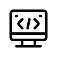 programming line icon. Clean and minimalist icon for websites and mobile apps. vector