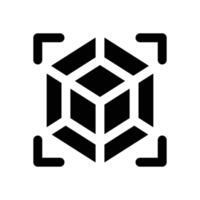 3d glyph icon. Strong and solid icon for websites and mobile apps. vector