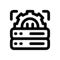 server management line icon. Clean and minimalist icon for websites, mobile apps, presentations, and logos. Fully scalable and customizable for any project. vector