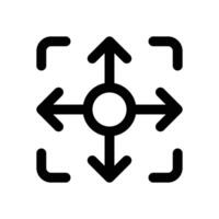 move selector line icon. Clean and minimalist icon for websites and mobile apps. vector