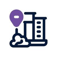 address dual tone icon. Sleek and modern icon for websites and mobile apps. vector