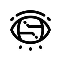 eye biometric line icon. Clean and minimalist icon for websites and mobile apps. vector