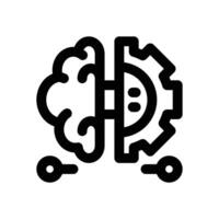 deep learning line icon. Clean and minimalist icon for websites and mobile apps. vector