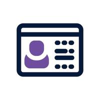 member card duotone icon. Sleek and modern icon for websites and mobile apps. vector