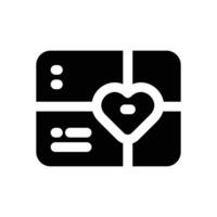 gift card glyph icon. Strong and solid icon for websites and mobile apps. vector
