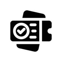 checklist glyph icon. Strong and solid icon for websites and mobile apps. vector