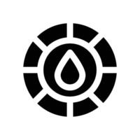 color wheel glyph icon. Strong and solid icon for websites and mobile apps. vector