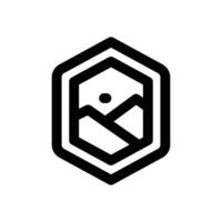 logo line icon. Clean and minimalist icon for websites and mobile apps. vector