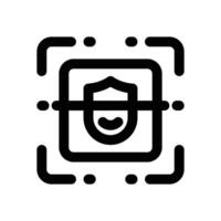 face scanner line icon. Clean and minimalist icon for websites and mobile apps. vector