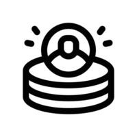 profile database line icon. Clean and minimalist icon for websites and mobile apps. vector