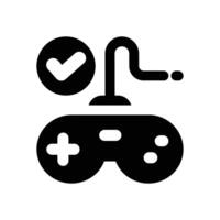 game controller glyph icon. Strong and solid icon for websites and mobile apps. vector