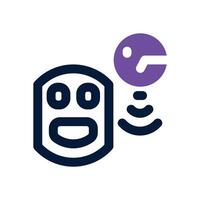 smart plug dual tone icon. Sleek and modern icon for websites and mobile apps. vector