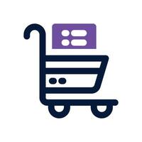 shopping list duotone icon. Sleek and modern icon for websites and mobile apps. vector
