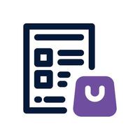 whislist dual tone icon. Sleek and modern icon for websites and mobile apps. vector
