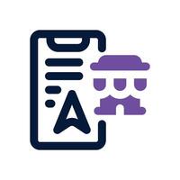 navigation duotone icon. Sleek and modern icon for websites and mobile apps. vector