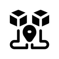 product tracking glyph icon. Strong and solid icon for websites and mobile apps. vector
