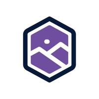 logo dual tone icon. Sleek and modern icon for websites and mobile apps. vector