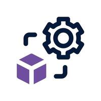 setting duotone icon. Sleek and modern icon for websites, mobile apps, marketing materials, and corporate design. Fully scalable and ready to use. vector