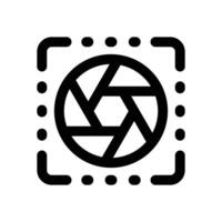lens line icon. Clean and minimalist icon for websites and mobile apps. vector