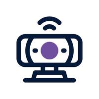 webcam dual tone icon. Sleek and modern icon for websites and mobile apps. vector