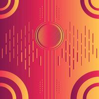 Abstract orange and red gradient geometric shape circle background. Modern futuristic background. Can be use for landing page backgrounds vector