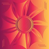 Vibrant Gradient Floral Mandala for Design and Decor Projects vector