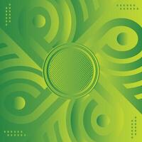 Gradient green abstract background with circles vector