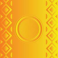 Yellow abstract background featuring overlapping circular shapes and thin concentric rings, creating a modern and dynamic design vector