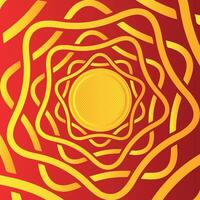 Modern geometric gradient overlap Yellow circle shape, red abstract background design vector