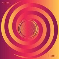 Yellow and red Gradient colored abstract background circle ring illustration for application, website, presentation or design vector