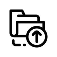 folder upload line icon. Clean and minimalist icon for websites and mobile apps. vector