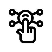 interaction line icon. Clean and minimalist icon for websites, mobile apps, presentations, and logos. Fully scalable and customizable for any project. vector